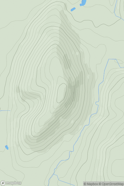 Thumbnail image for Earl's Hill [Shropshire] showing contour plot for surrounding peak